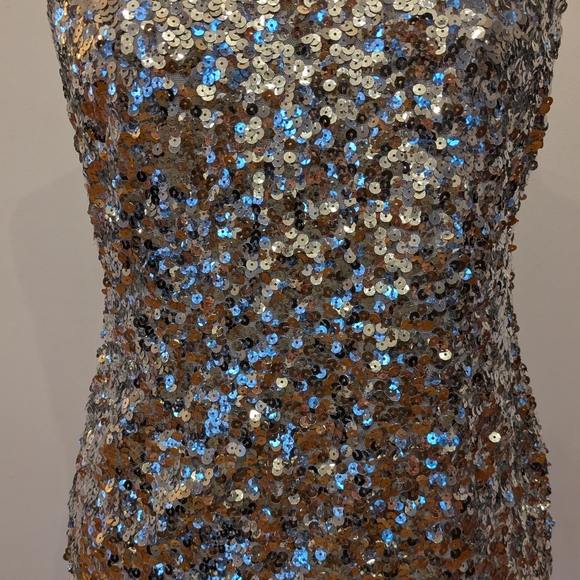 NWT Silver Sequin Tank Top - Picture 2 of 11